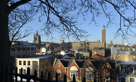 Photo of Norwich from high up